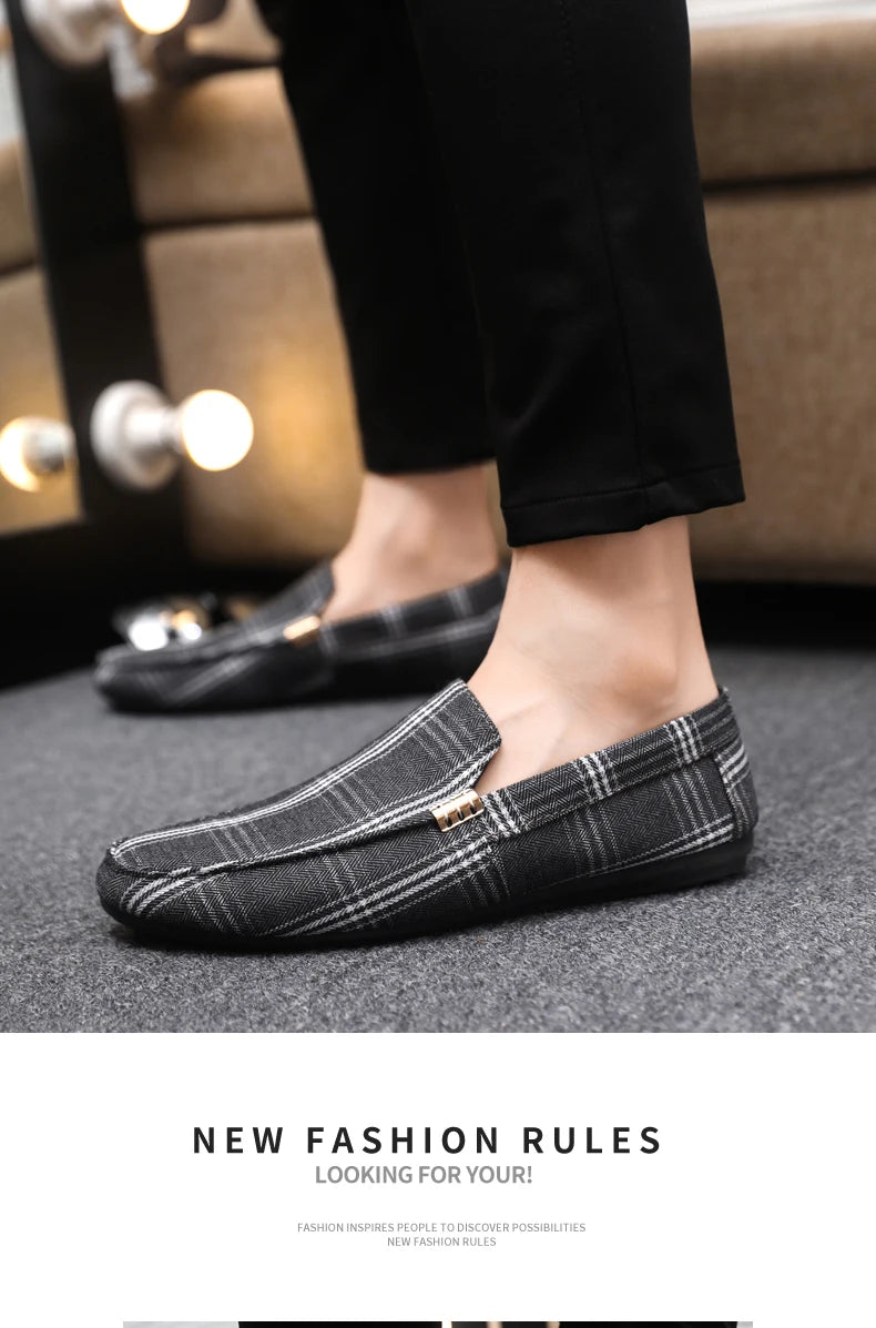 Classic Design Loafers Men Summer Slip-on Men's Casual Shoes Breathable Flat Shoes Comfy Non-slip Driving Shoes Man Moccasins