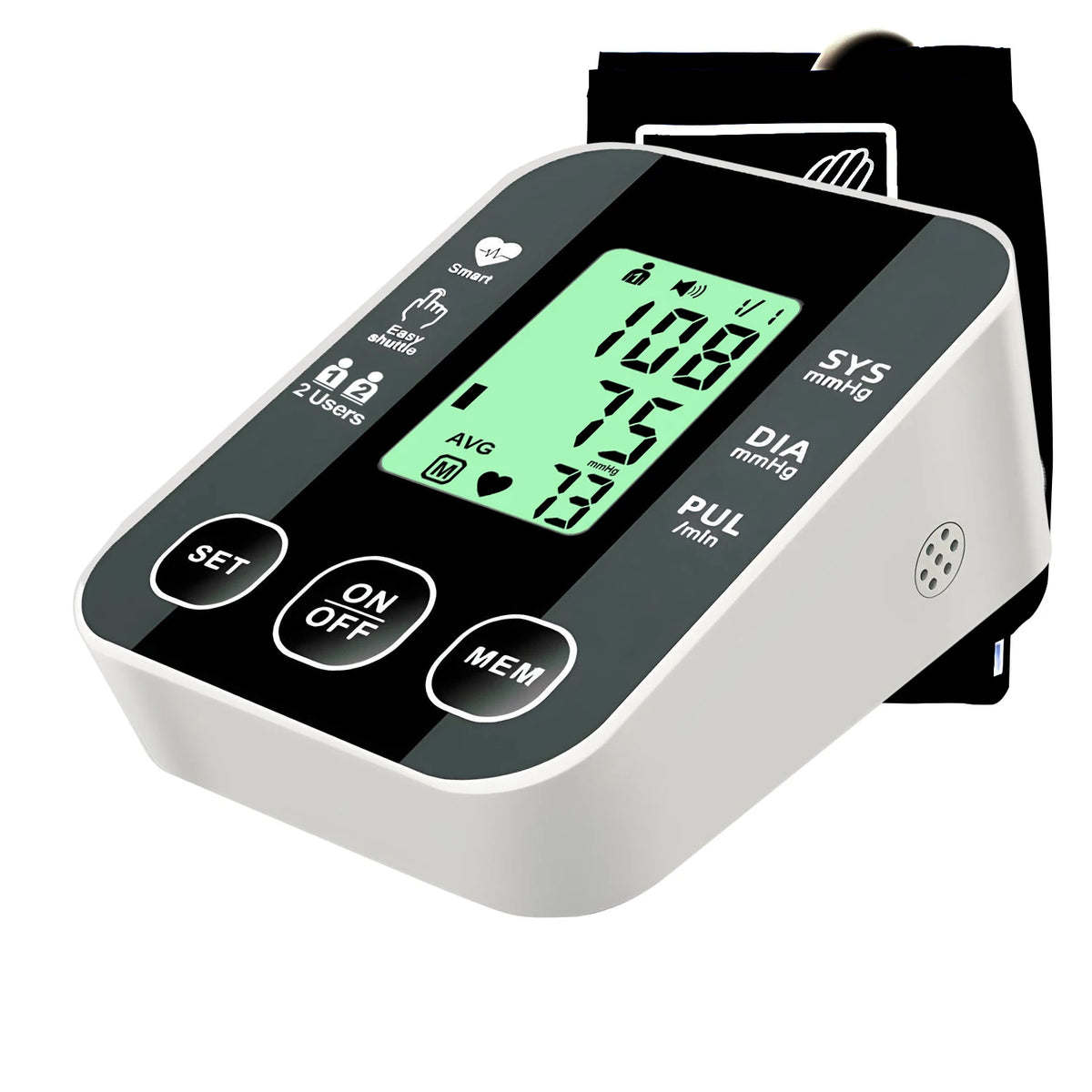 Digital Upper Arm Blood Pressure Monitor Bp Meter Machine Health Heart Rate Monitor Automatic Sphygmomanometer With LCD Display