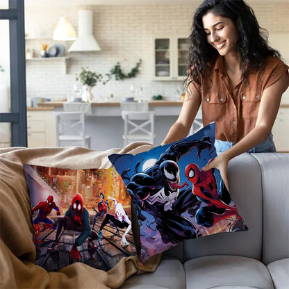 Spider-Man mascot Pillow Covers Cartoon Sofa Decorative Home Double-sided Printing Short Plush Cute Cushion Cover
