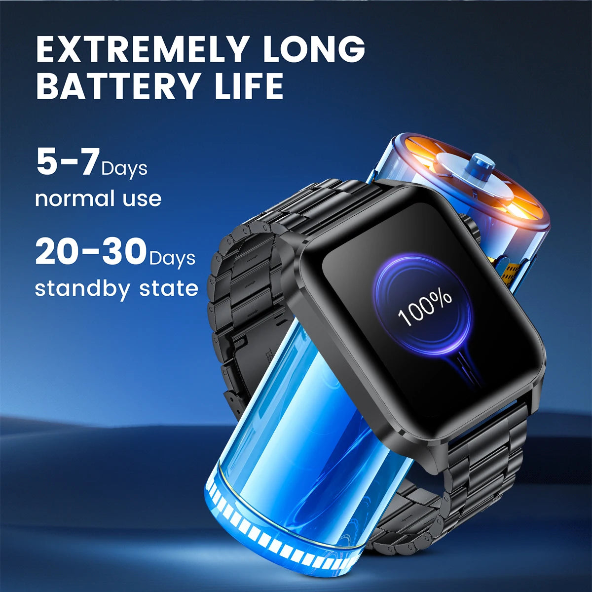 LIGE Smartwatch dla mężczyzn i kobiet Luksusowy Wodoszczelny Zegarek Sportowy z Pełnym Ekranem Dotykowym Smartwatch Fitness dla Xiaomi Huawei Android iOS iPhone