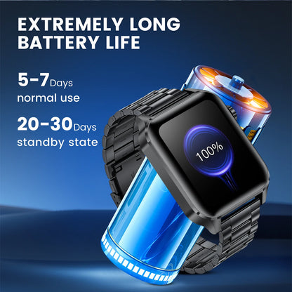 LIGE Smartwatch dla mężczyzn i kobiet Luksusowy Wodoszczelny Zegarek Sportowy z Pełnym Ekranem Dotykowym Smartwatch Fitness dla Xiaomi Huawei Android iOS iPhone