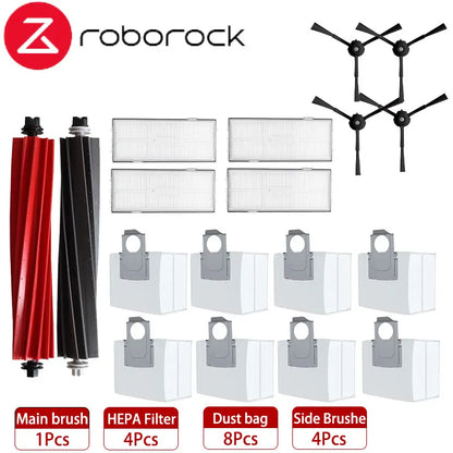 Roborock S8 S8 Pro Ultra S8+ Robot Vacuum Spare Parts Main Side Brushes Mop Cloths HEPA Filters Dust Bags Accessories