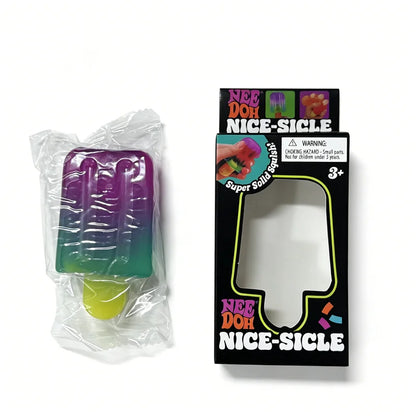 Needoh Nice Cream Cone Nice-Sicle Squishy Squeeze Toy Gradient Non-toxic for ADHD Stress Anxiety Relieve Fidget Sensory Desk Toy