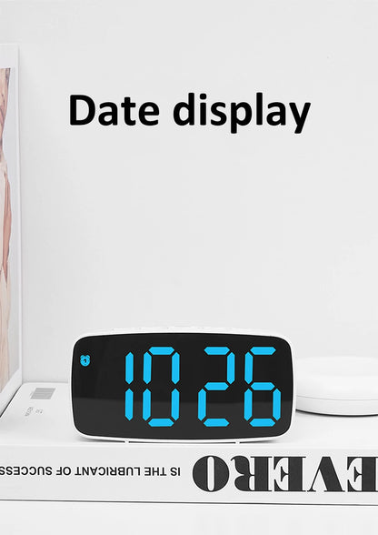 Super Loud Vibrating Alarm Clock LED Table Clock with Brightness Adjustment Desktop Clock for Heavy Sleeper Deaf Hard of Hearing