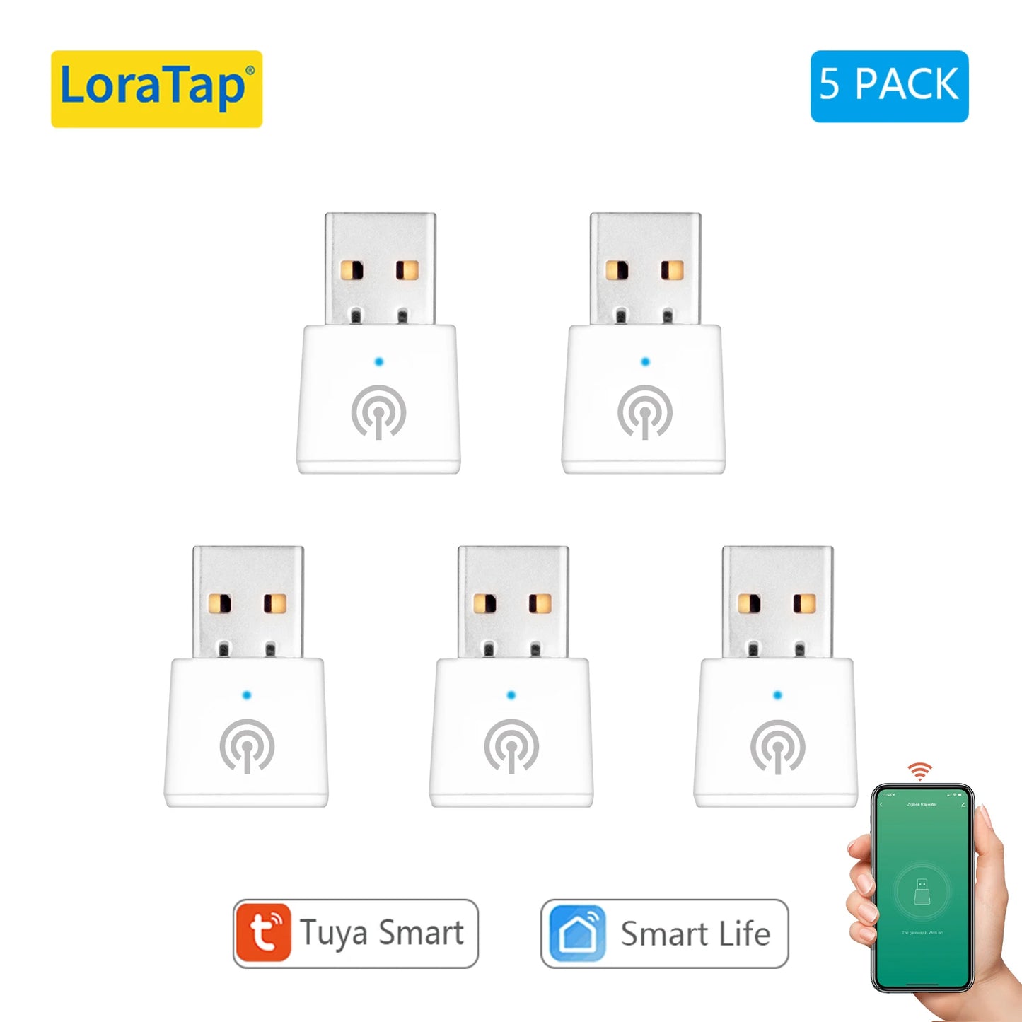 LoraTap Tuya ZigBee 3.0 Signal Repeater USB Extender for Smart Life App Devices Mesh Deconz Automation Home intelligent Scene