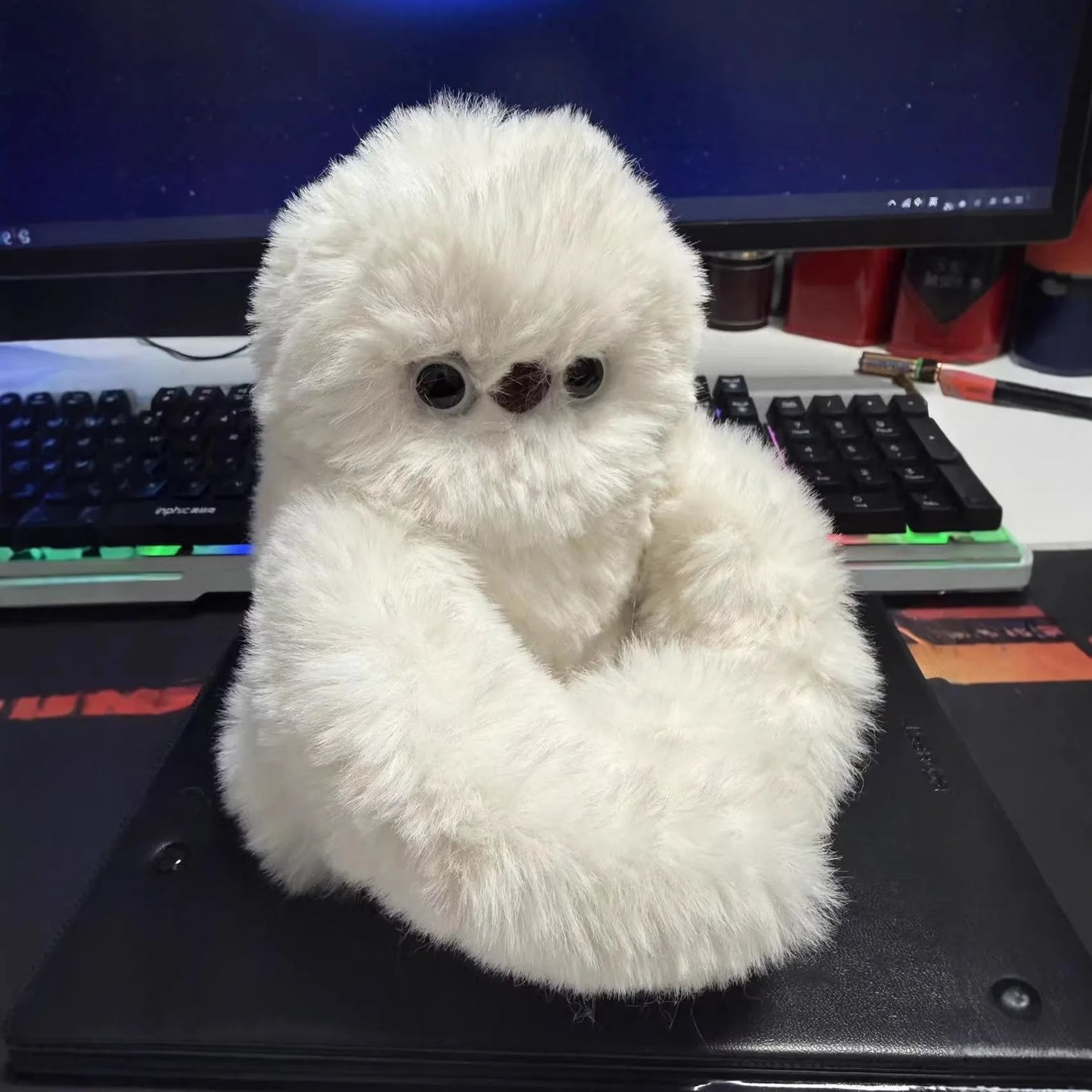 Turn Its Head Plush Shy Interactive Owl Can Sing Toy Set Cute And Adorable Pet Pendan Children's machine Toy MR Gift