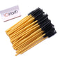 50 Pcs Shiny Crystal Eyelash Applicator Disposable Diamond Handle Nylon Two Colors Mascara Wands Spoolies Pink Brushes