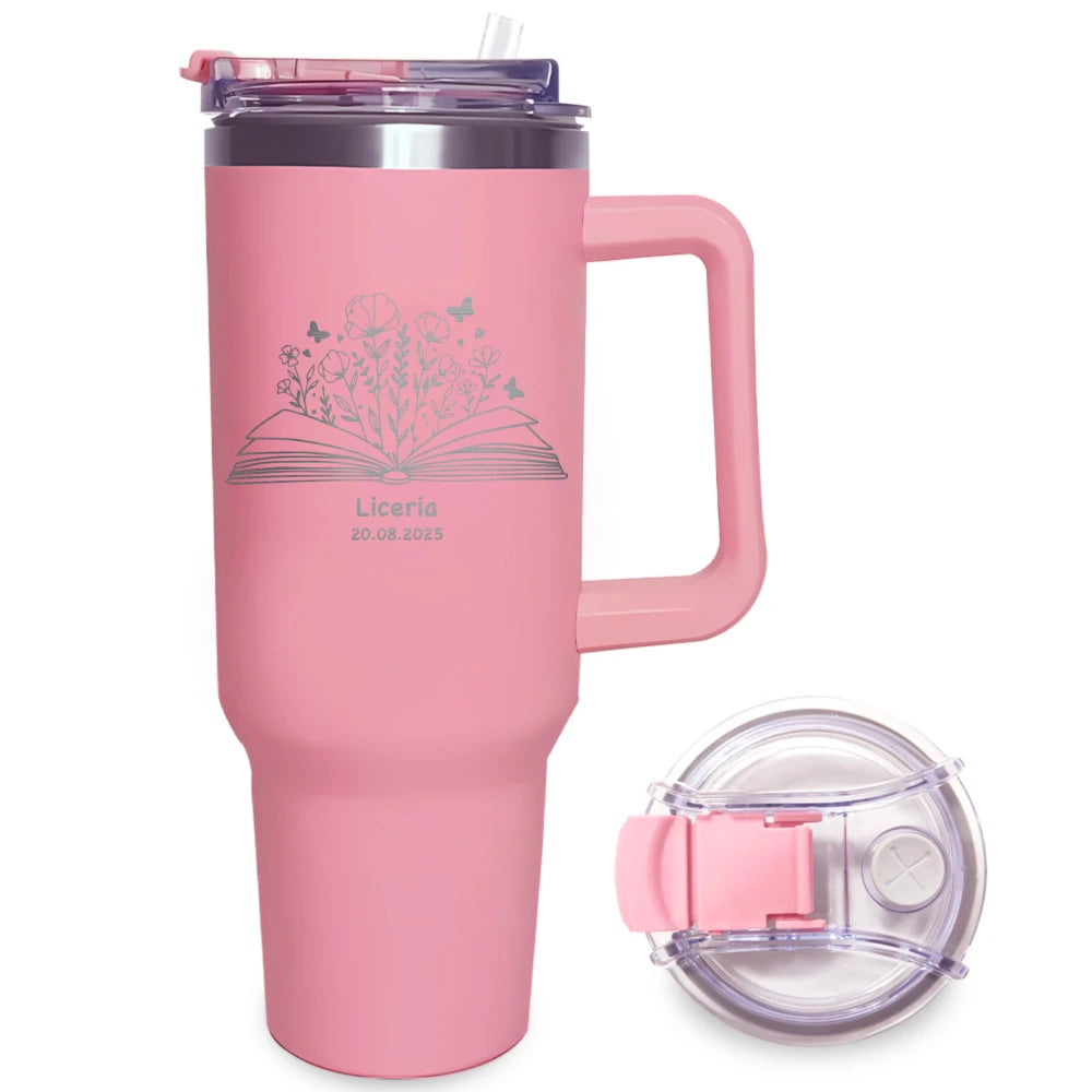 Custom Water Bottle Outdoor Thermos Portable 304 Stainless Steel Coffee Thermal Mug with Straw Tumbler Vacuum Flasks Cold & Hot