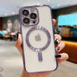 For Magsafe Fashion Plating Lens Protector Case For iPhone 11 12 13 14 15 Pro Max Plus Silicone Wireless Magnetic Charging Cover