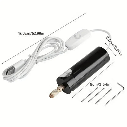 Handheld Mini Electric Drill USB DIY Tool for Epoxy Resin Jewelry Making Wood Craft Engraving Pen