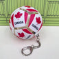 Football Soccer Keychain Fidget Stress Relief Pendant Multi National Team Souvenir Portable Decompression Toy With Gift Box