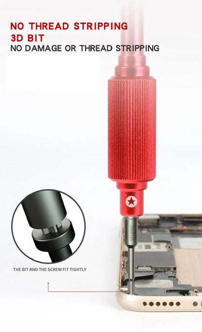 MECHANIC iShell 3D Screwdriver Red Magnetic Precision Non-Slip Screw Driver Set Phone Repair Disassemble Tool