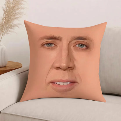 Actor New Pop N-Nicolas C-Cage Funny Pillow Case Office Cushions Suitable For Sofa Car Bedroom Decorative Cushion Cover