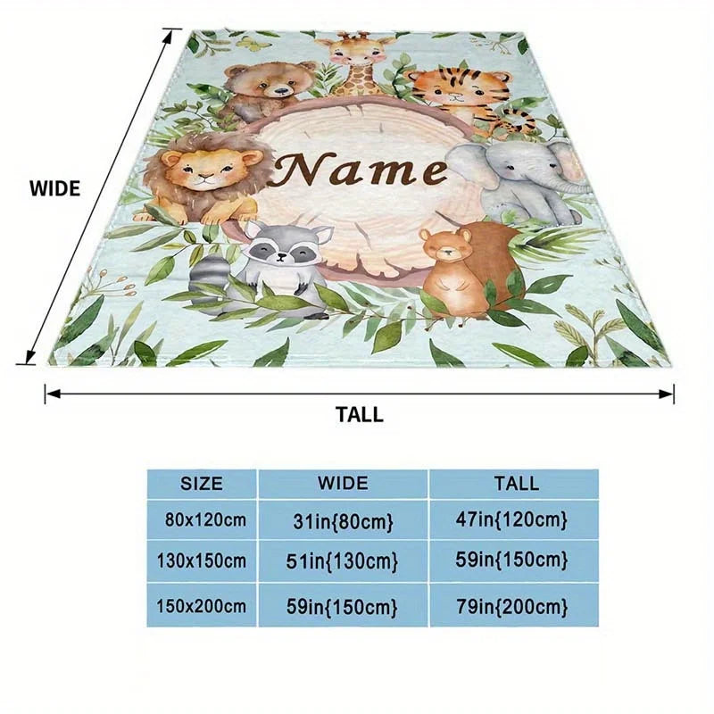 1pc Creative Blanket, Custom Name Blanket, Soft Blanket for Bedroom Sofa, Room Decoration Gift