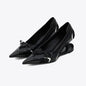 Women's Designer Dress Shoes Special Heel Spliced Heels Pointed Toe High Heels Shallow Mouth Bow Non-Slip Mary Jane Single Shoes