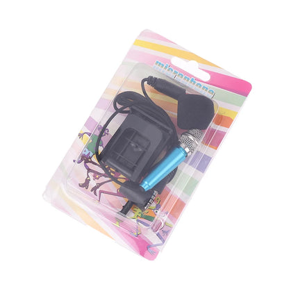 3.5mm Portable Mini Microphone With Stand Stereo Studio Mic For Smart Phone Laptop Desktop Handheld Microphone