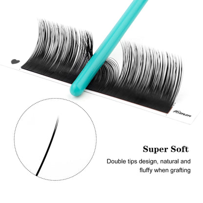 Winky Beauty Flat Ellipse Eyelash  Matte Pure Black Color Super Soft Gentle Natural Eyelash Extension Flat Shape Lashes