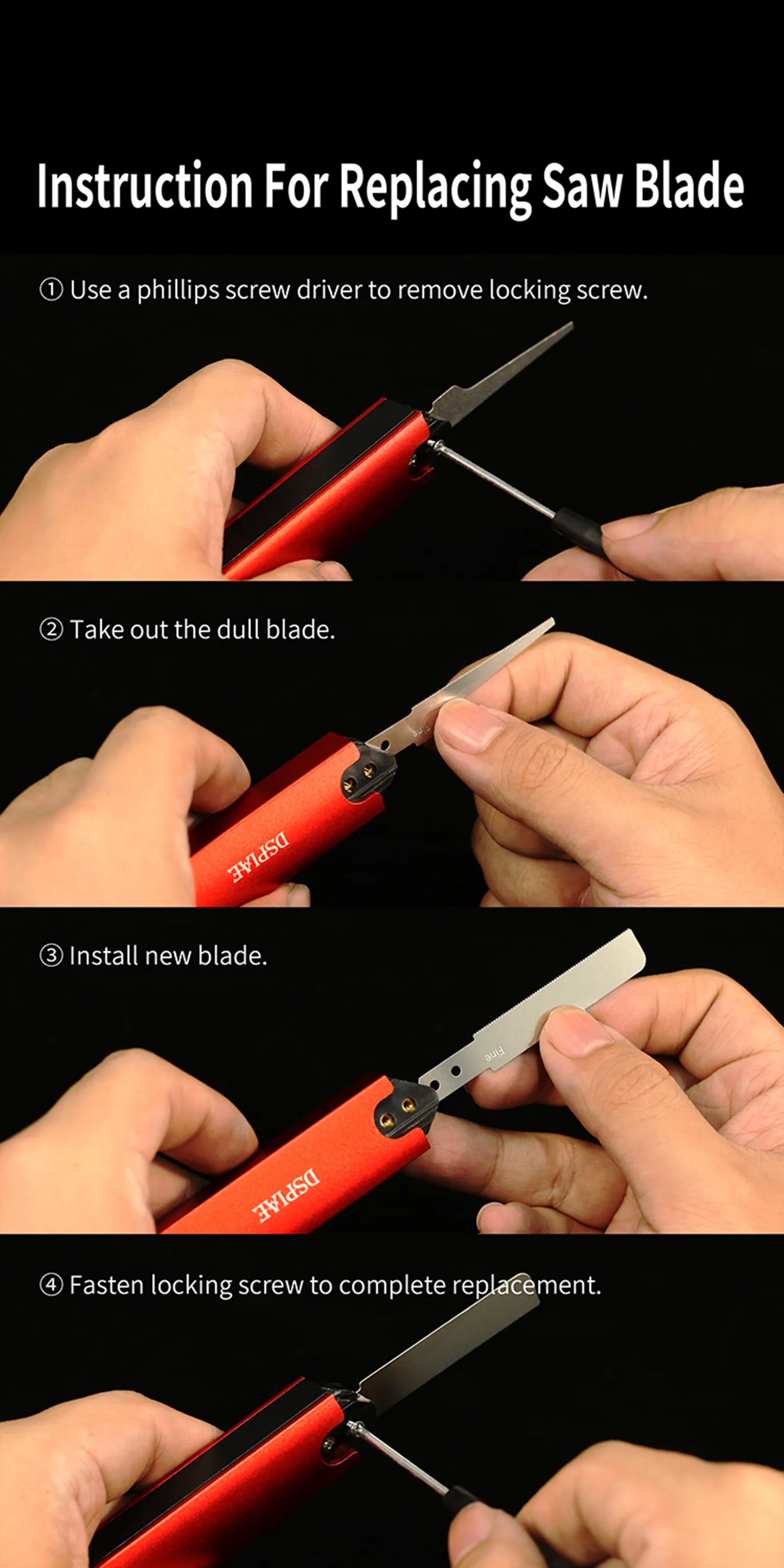 DSPIAE AT-HW Aluminium Hands Saw Military Model Making Tool Assembly Retrofit Gundam Hobby DIY