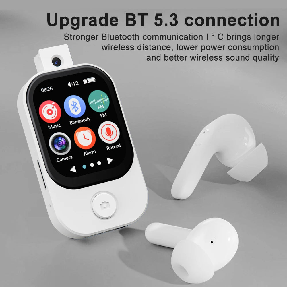 MP3 Player Bluetooth 5.4 Walkman HiFi Sound MP3 Music Player Camera Sports Walkman with FM Radio Recorder Take Picture