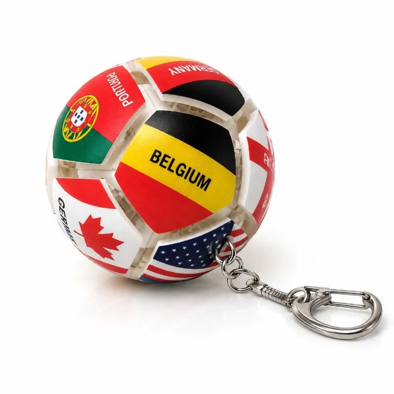 Decompression Keychain Fingertip Football Pinch Music Button Small Gift Million Flag