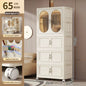 Foldable Baby Closet Plastic Infant Wardrobe Children's Clothing Storage Cabinet for Home Bedroom No Installation Needed