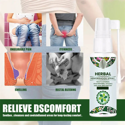 EELHOE  Hemorrhoid Treatment Spray Health Skin Care Natural Anal Herbal Internal Piles External Anal Fissure Anal Relief Spray