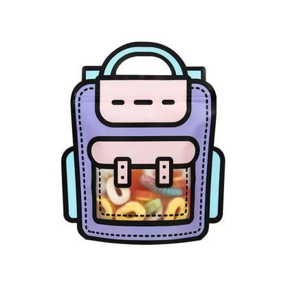 10-50 PCS Cartoon Self-Sealing Snack Bags Schoolbag Shape Biscuit Candy Handbags Children's Day Kids Birthday Gift Packaging Bag