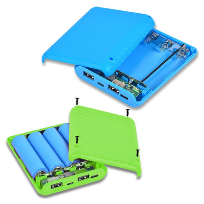 New Portable DIY Power Bank Box 4x18650 Battery Charger Case Fast Charging Case Solderless Power Bank Shell Batteries Charging