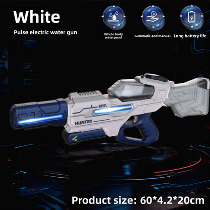 Electric Water Gun Large Capacity Squirt Gun Pulse Continuous Firing Watergun Integrated Manual and Automatic Water Gun Pool Toy