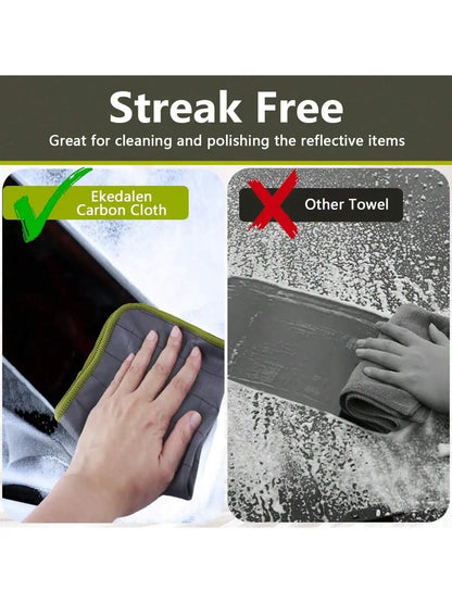 3/5pcs Polishing Microfiber Cleaning Cloth for Glass Wine Miracle Free Lint Free Wipes Household Auto Detailing Bathroom Cleaner
