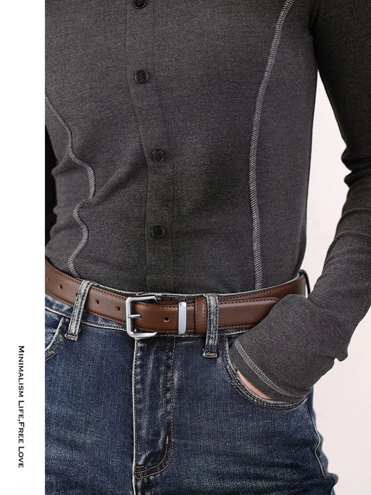 Luxury Suede Cowhide Leather Belt for Women, Vintage Style with Gold Buckle, 3.3cm Wide Waistband for Dresses & Jeans