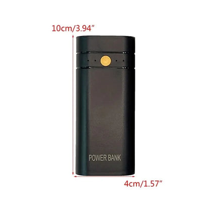 2 Slots 5V 18650 Power Bank Box Kit Fast Charging Power Bank TYPE-C USB Output Ports Plastic Shell Portable Battery Charger Case