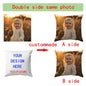 Custom Cushion Cover With Pictures Logo DIY Customized Throw Pillow Case Home Decorative Wedding Pets Baby Print Pillowcase