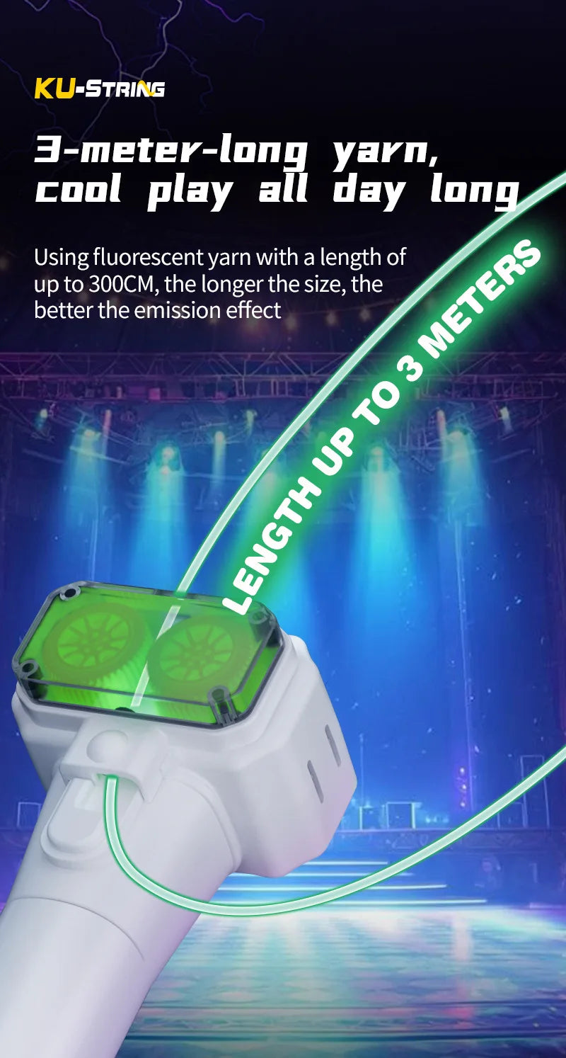 New String Rope Glow in The Dark String Rope Launcher Luminous Portable Handheld String Stress Relief Toy For Kids Party Gift