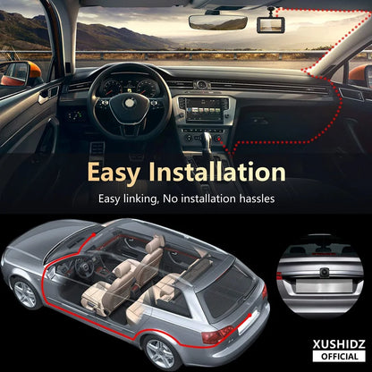 XUSHIDZ Q08 NEW 1080P HD  Car Vehicle DVR Video Recorder Dashcam 24h Parking Monitor G-sensor Dash Camera Loop Recording