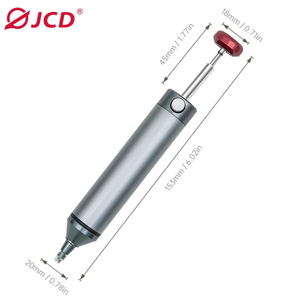 JCD New Aluminum Powerful Desoldering Pump Suction Tin Gun Soldering Sucker Pen Removal Vacuum Solder Iron Welding Repair Tool