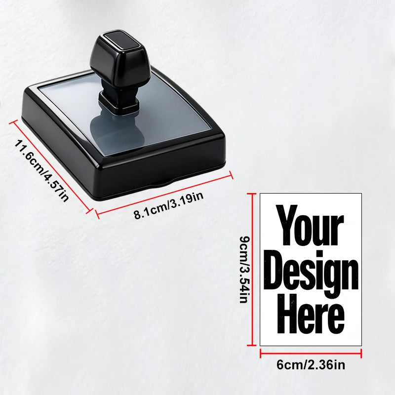 Personalized Large Self‑Inking Rubber Stamper Custom Logo Emblem Stamp, Clear Imprint for Office Paper Wedding Brand Marking