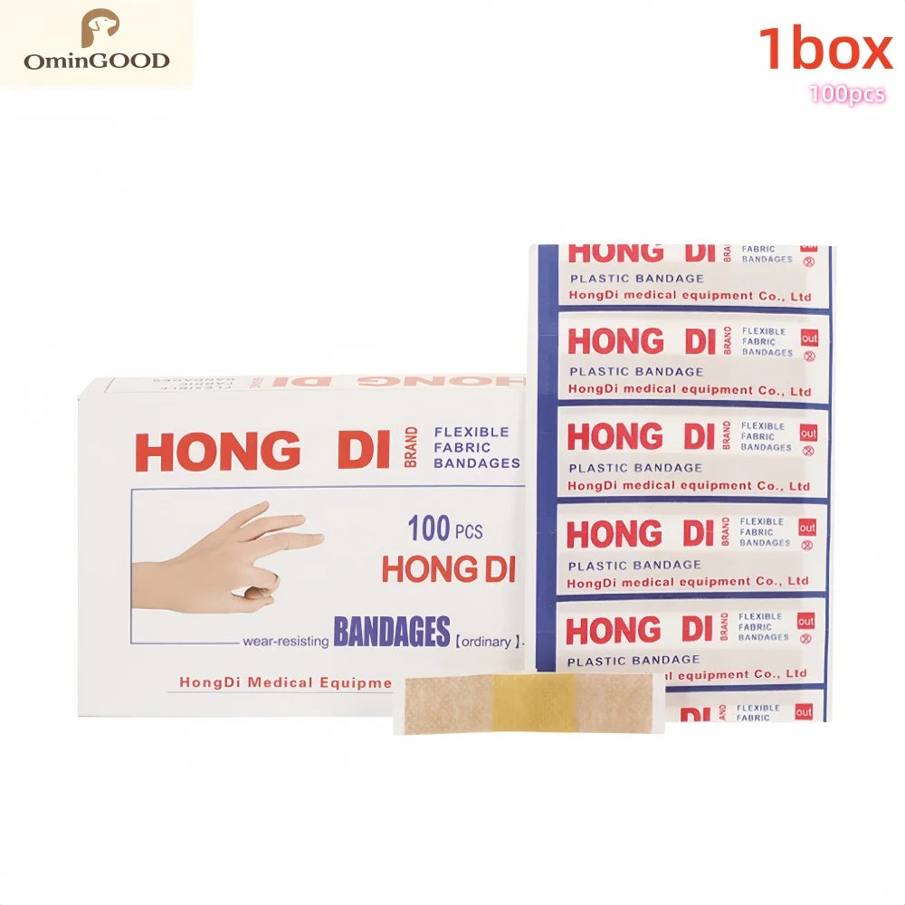 100Pcs Waterproof Cartoon Band-Aids Adhesive Hemostasis Bandages for First Aid Emergency Medical Dressing Sticking Plaster