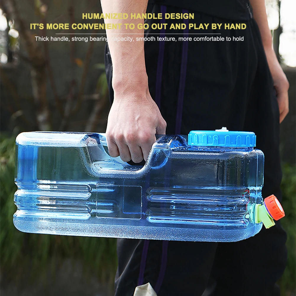 5/5.5/7.5/10L Capacity Pure Water Buckets Container With Faucet Driving Water Tank Emergency Water Storage Container For Outdoor