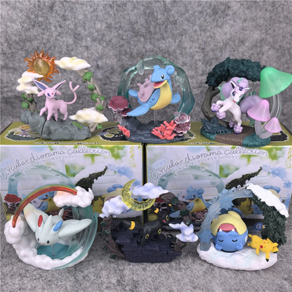 Pokm Starry Sky And Stained Glass Pikachu Mystery Box Eevee Blind Box Anime Figures Snorlax Surprise Gift Colletions Toy