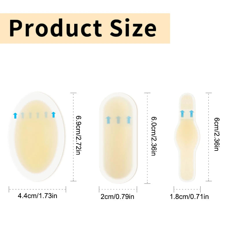 24pcs Adhesive Hydrocolloid Gel Blister Plaster Heel Anti-wearing Heel Sticker Pedicure Patch Plaster Foot Care Tools