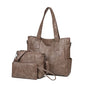 3 Set Women's New High-quality PU Leather Shoulder Cross-body Bags Luxury Designer Ladies Messenger Commuting Versatile Handbags