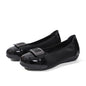 Women Flat Shoes Comfortable Slip On Loafers Vintage Square Buckle Soft Sole Ballet Flats Spring Office Work Casual Footwear