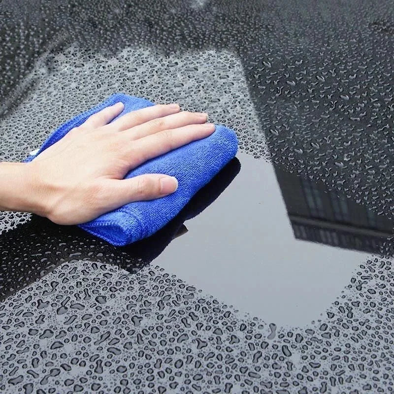 1-20Pcs Soft Microfiber Car Cleaning Towel Drying Cloth Hemming Wash Towel Water Suction Polishing Car Motorcycle Cleaning Tools