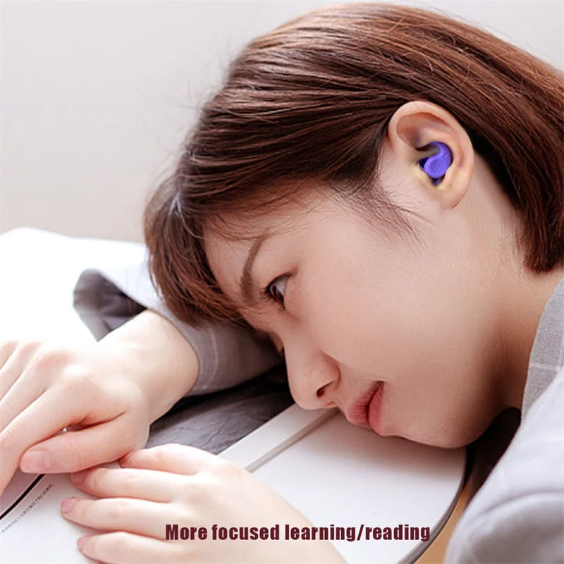 Soft Silicone Sleeping Ear Plugs Sound Insulation Ear Protection Earplugs Anti-Noise Plugs for Travel Silicone Noise Reduction