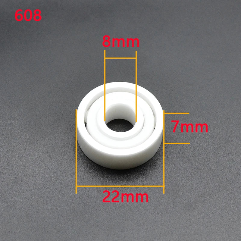 ZrO2 Full Ceramic Ball Bearing Zirconia Bearings Good Quality Zirconia Bead Inner Diameter Bearing 8x22x7 5mm 6mm 7mm 8mm 3x8x4m