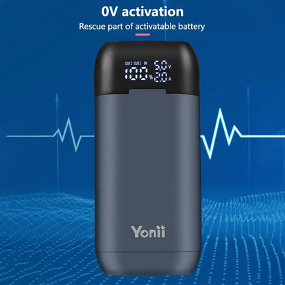 18650 Battery Charger Case DIY Power Bank Box Portable QC 3.0 PD 18W Fast Charging Case for 18650 21700 20700 Lithium Batteries