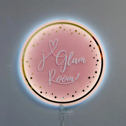 Custom Acrylic Business Logo Sign RGB Backlit Metal LED Neon Light for Beauty Salon Nail Hair Studio Business Signage
