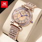 OPK 8618 Women Watch Simple Elegant Quartz Watch Waterproof Luminous Diamond Inlaid Watch For Women Box Gifts Original Reloj