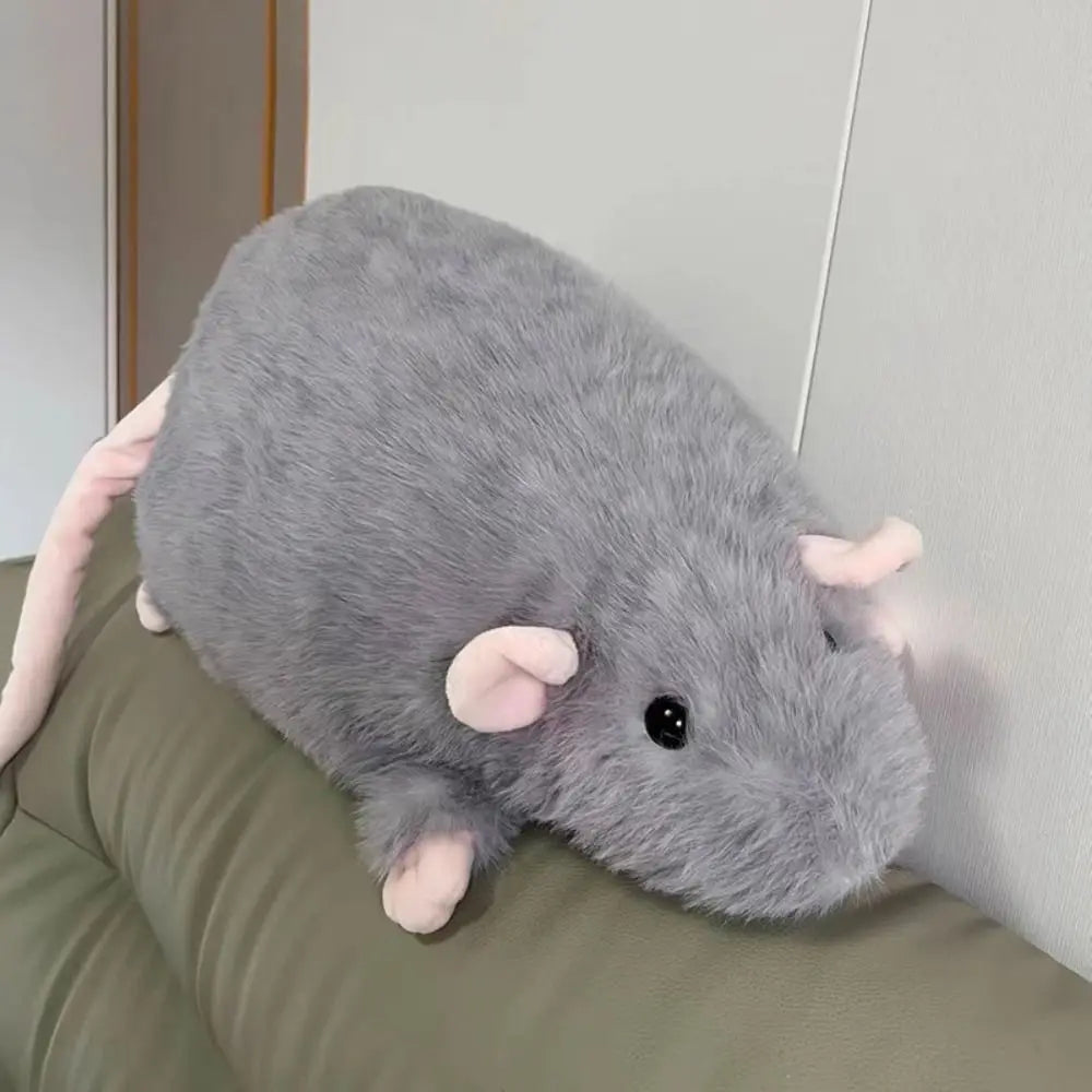 Cute 30/45/90cm Mouse Doll Cartoon Plush Flower Branch Rat Doll Soft Oversized Animal Figure Kids Gift Birthday